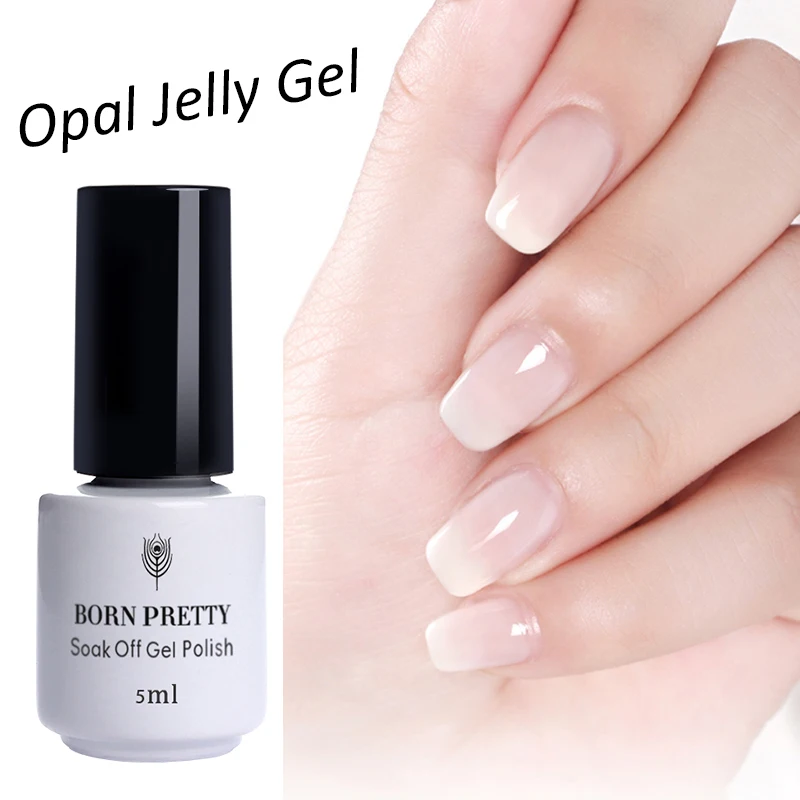 

BORN PRETTY Opal Jelly Gel 5ml White UV Gel Polish 1 Bottle Soak Off Manicure Nail Art Varnish Lacquer