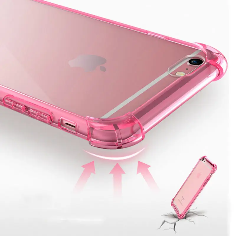 USLION Shockproof Armor Clear Case For iPhone XS Max XR X 8 7 6 6s Plus 5 5s SE Transparent Hard PC Phone Cases Back Cover Capa