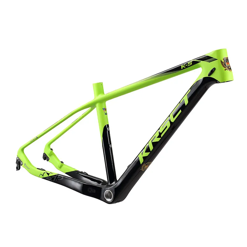 green 27.5 16.5inch Сверхлегкий 1020 г углеродного волокна крепежная рама для горного велосипеда Глянцевая 26/27. 5/29er MTB велосипедная Рама T700/T800 карбоновая рама 16,5/17,5 Дюймов - Цвет: green 27.5 16.5inch