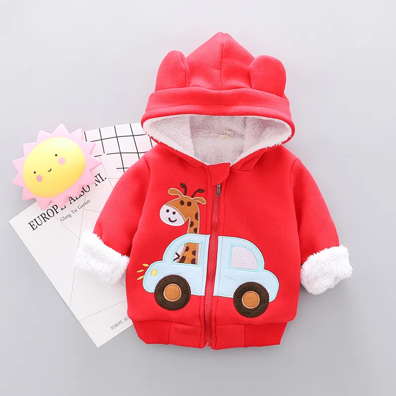 

Baby Jacket 1-3 Autumn And Winter Models Baby Plus VelvetCVotton Jacket Temperament Jacket Leopard Winter Clothing Tide Warm