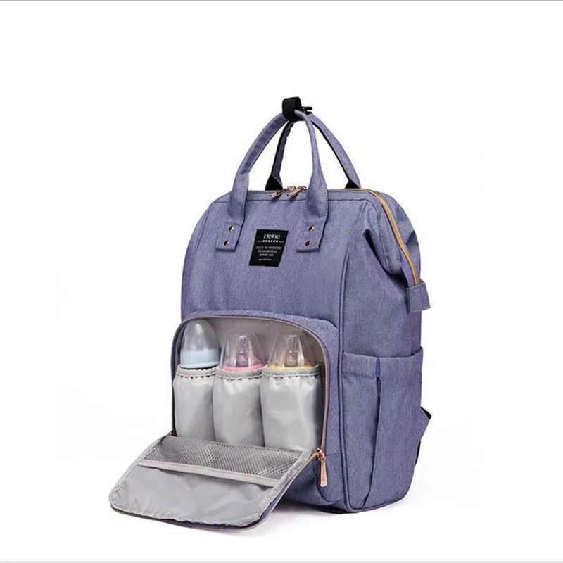 Fashion Mummy Maternity Baby Nappy Changing Diaper Bag Front Three Bottle Insulation Bags&Rear Anti-theft Bag&Tissue Paper Bags03