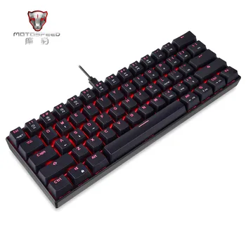 

Colorful RGB Backlit Adjust MX Blue Switches 61 keys Gaming Mechanical Keyboards