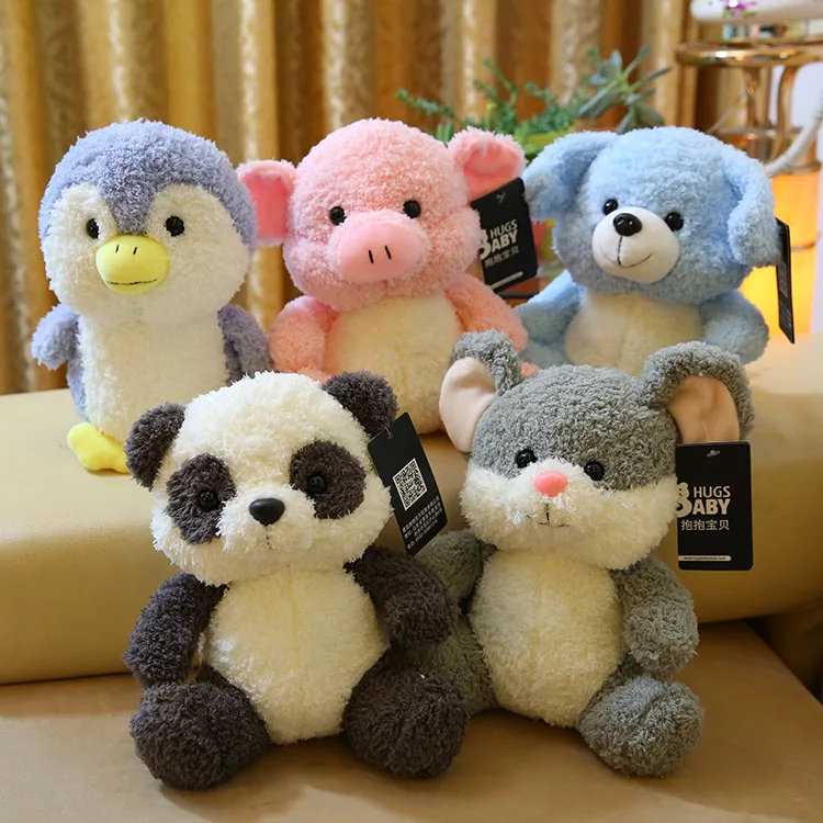 

Round Cute Soft Plush Toys 23cm Panda Pig Penguin Mouse Dog Stuffed Animals For Girls Boys Children Kids Baby Toy Gifts