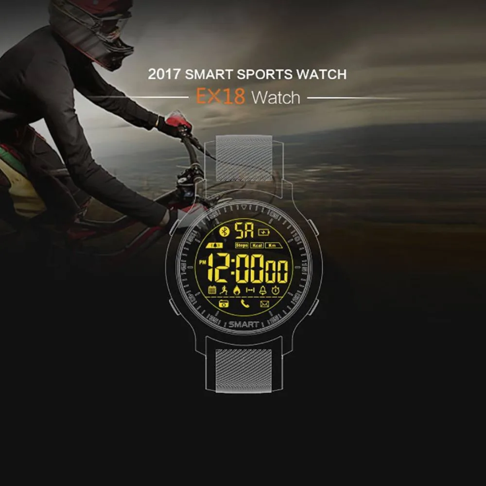 EX18 Смарт часы для мужчин спортивный браслет 50 м водонепроницаемые часы с bluetooth шагомер вызова напомнить Android IOS секундомер Лидер продаж