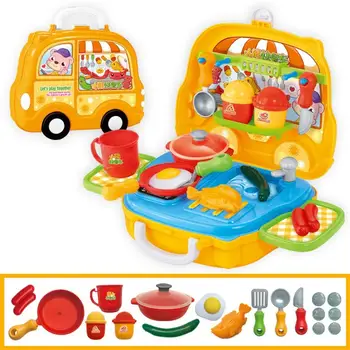 

Kids Cute Cartoon Play House Suitcases Shape Toy Set