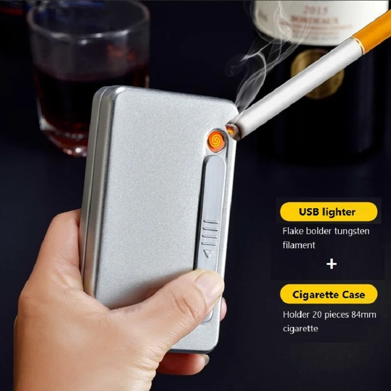 USB Электронная Зажигалка Портсигар Multi Функция курение гаджеты аккумуляторная