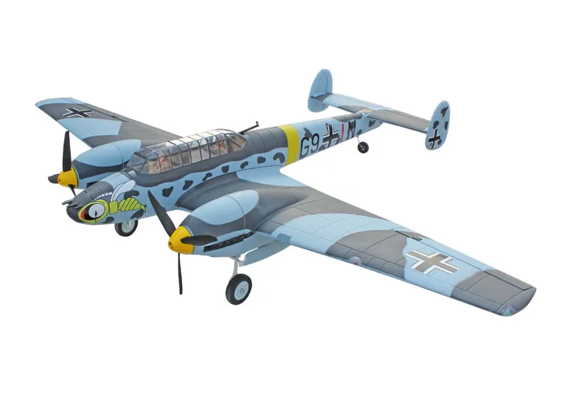 Dynam 1500MM Messerschmitt BF-110 Propeller RC RTF Plane W/ Motor Servos ESC Battery TH03645