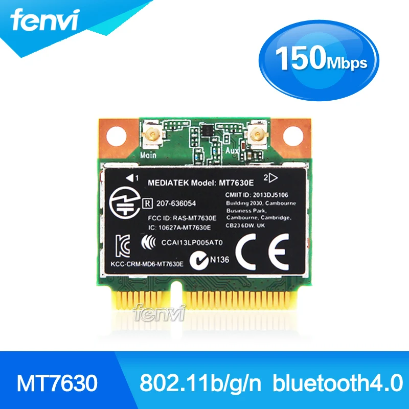 Новый Mediatek MT7630E 802.11b/g/n 150 Мбит Беспроводной Wi-Fi Bluetooth 4.0 WLAN Половина Мини PCIe карты