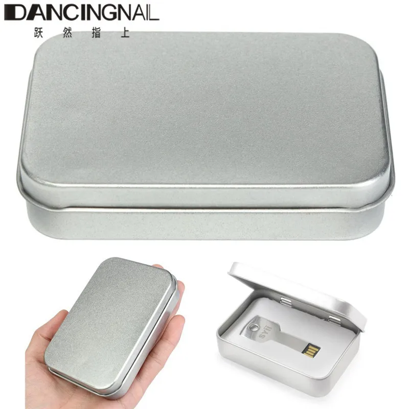 

Empty Flip Storage Box Case Organizer Small Metal Tin Higen Lid Storage Boxes Rectangle Case Holder For Makeup Nail Art Tool