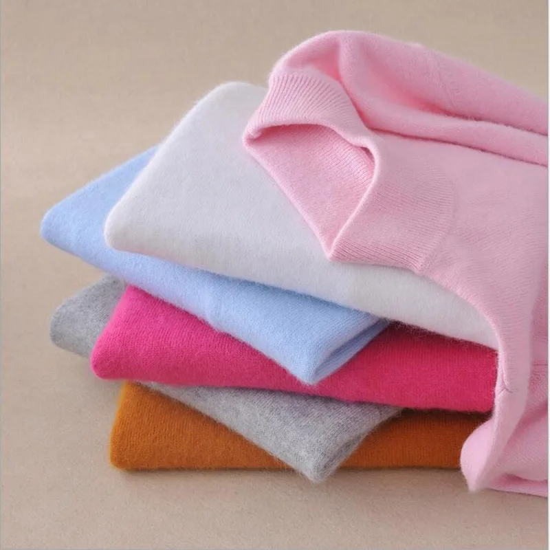 Winter Knitted Sweater Women Half-high Collar Long Sleeves Sweater Female Caual Bottoming Shirt Slim Sweater Plus Size 3 XL