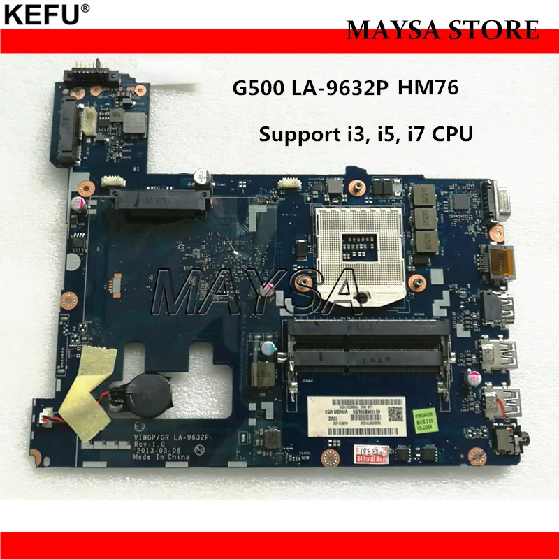 Высокое качество Материнская плата для ноутбука lenovo G500 VIWGP/GR LA-9632P HM76 чипсет (поддержка i3 i5 i7 processo) DDR3 100% полностью протестирована