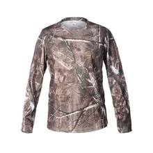 Мужская футболка для охоты Bionic быстросохнущая дышащая камуфляжная рубашка с длинным рукавом мужская походная футболка Тактическая Военная одежда Топы