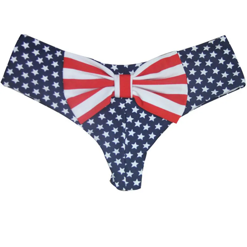 Bikini bottom pantie suit underwear Black white striped freshwater fish
