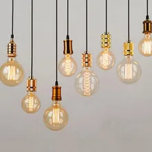 Aluminum Pendant Light lamp base E27 Lamp holder for 110V 220V led Incandescent Edison bulb Vintage Retro decor hanging Lamp