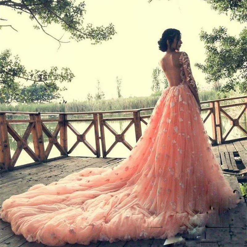 sexy-overskrit-prom-dresses-mermaid-sheer-neckline-illusion-long-sleeves-evening-gowns-appliques-backless-bridal-dress-with-detachable-train