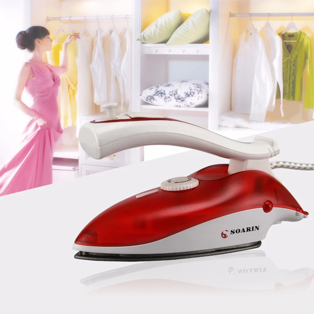 

220V Portable Mini Steam Iron 800W 3 Shifts Non-Stick Foldable For Travel And Household Clothes Electric Iron