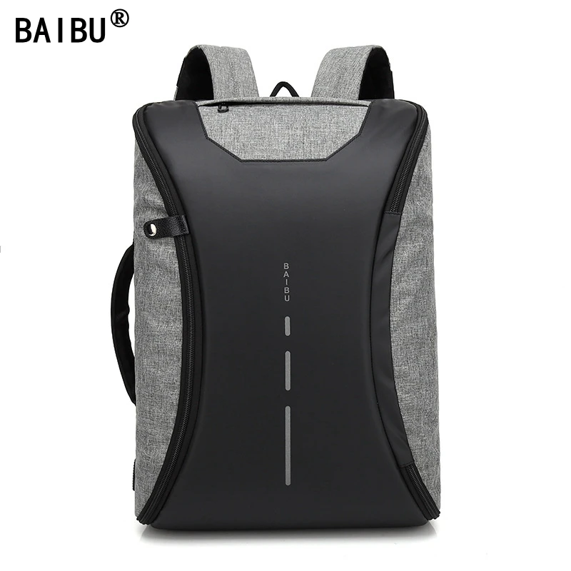 

BAIBU Men design Multifunction Backpack Anti-theft USB Charging Travel Backpack Men school bag Large 15.6" Laptop bag