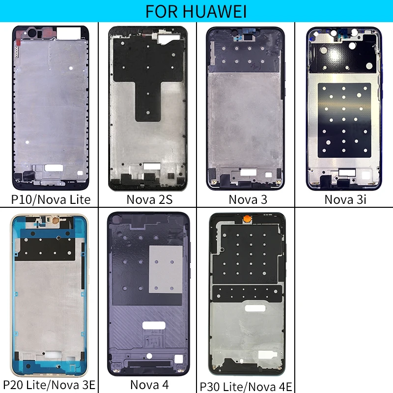 Для huawei NOVA Lite 2S 3 3i 3E 4 4E промежуточный Корпус рамка Запасные детали для P10 P30