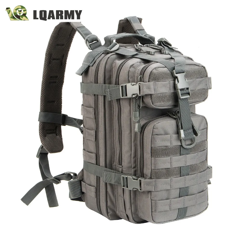 LQARMY Military Tactical Backpack Lightweight Small Bag Outdoor Camping