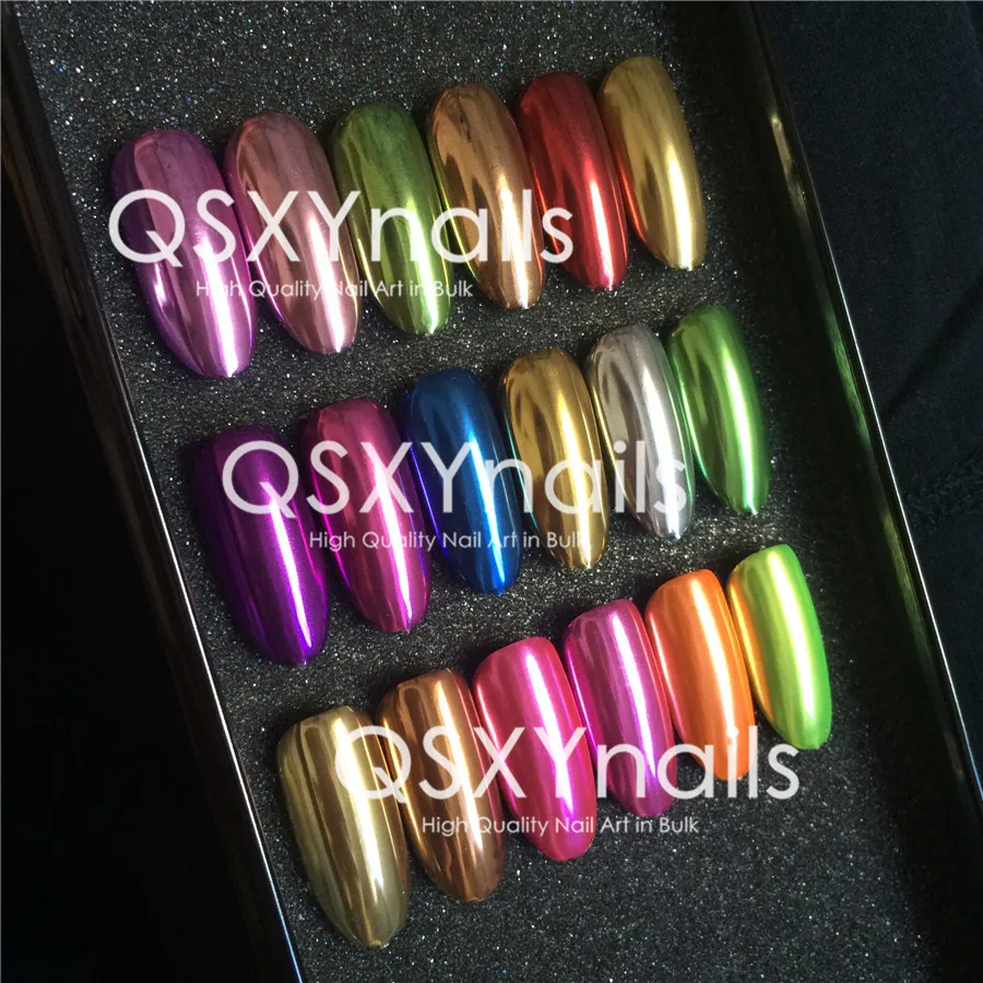 

WHOLESALE 50g SUPER Chrome Mirror Powder Foil Pigment Shiny Nail Glitter Smooth Rubbing for Nail Art Gel Nail Polish