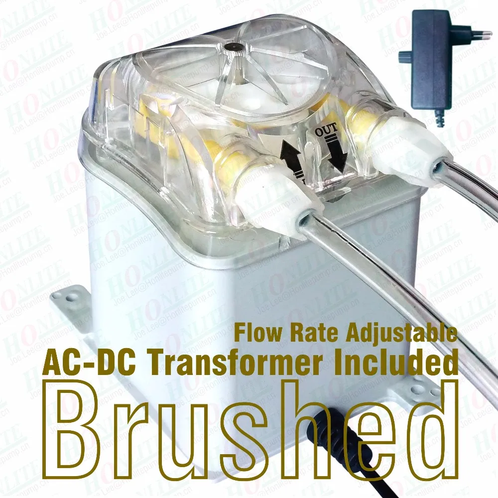 

60ml/min, 4 rollers Peristaltic Pump with 230V transformer, exchangeable pump head and FDA approved PharMed BPT Peristaltic Tube