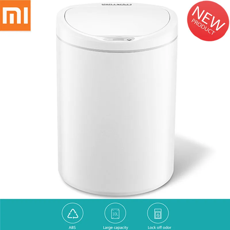 

Xiaomi Youpin Intelligent Sensor Trash Can 10L Capacity On-key Control Adjustable Distance Energy Efficient Trash Bin For Home