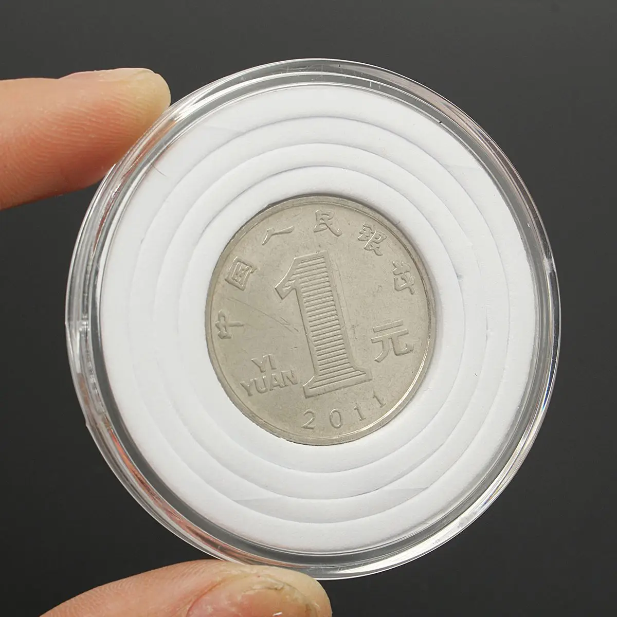 10pcs 54mm Plastic Box Coin Holder Capsules Cointainer Coin Round Case