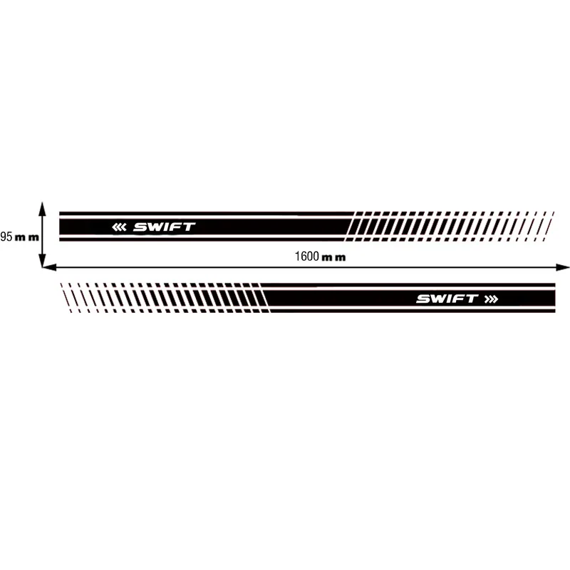2 шт. стильная Автомобильная боковая Наклейка Виниловая наклейка для тела гоночная полосатая наклейка для Suzuki Swift автомобильные аксессуары