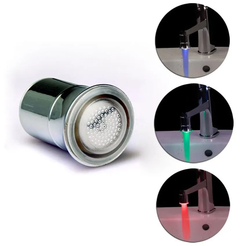 LED full copper faucet light emitting faucet light color LED Water