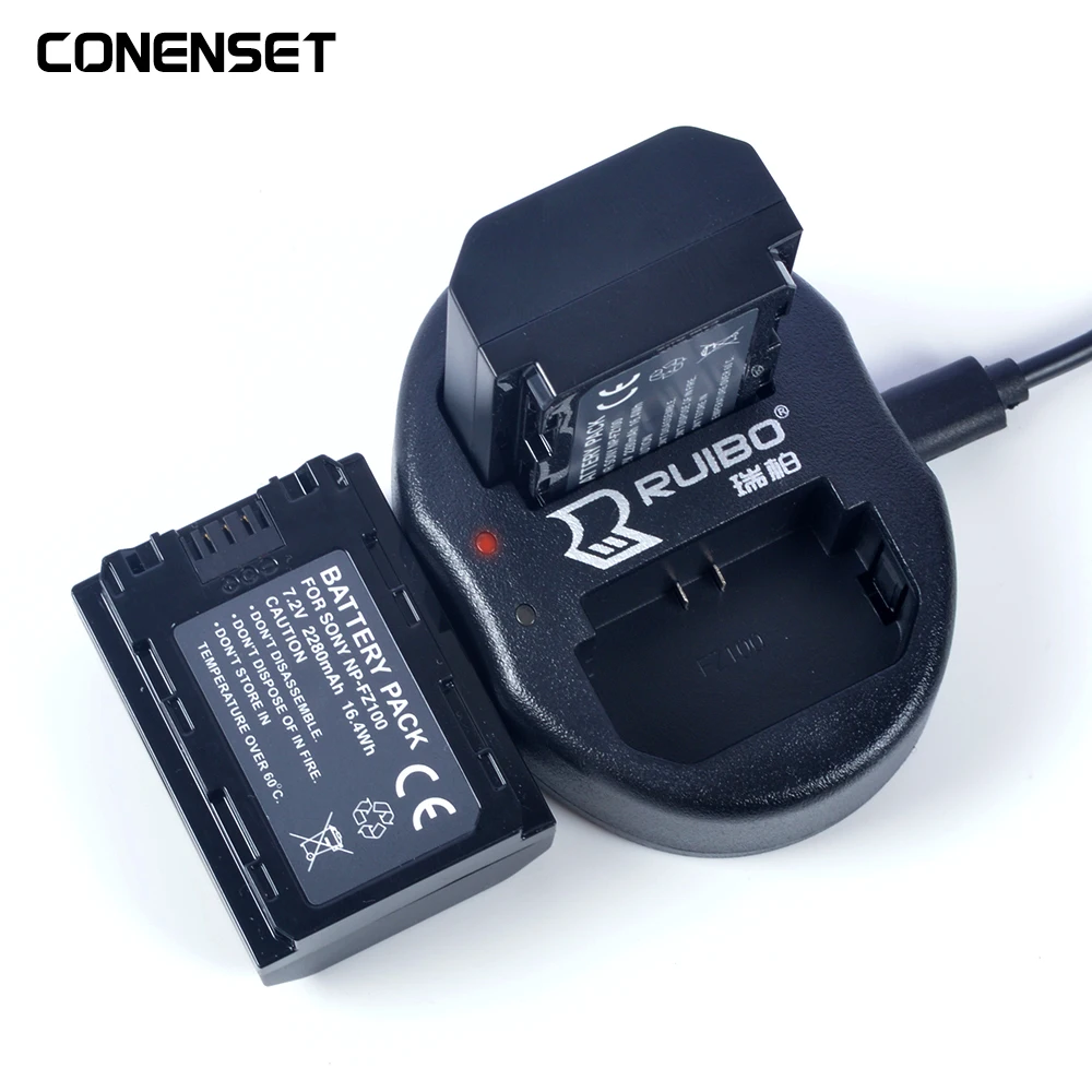 

2PCS NP-FZ100 Rechargeable Battery and usb charger For Sony A7 A9 Alpha 7 III ILCE-7M3 ILCE-7M3K Alpha 9 a7 III ILCE-9 Camera