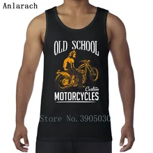 Жилеты для старошколы, на заказ, для мотоциклистов, уличная одежда для отдыха, весенне-осенние Топы на бретелях для мужчин, хлопок, известная последняя модель