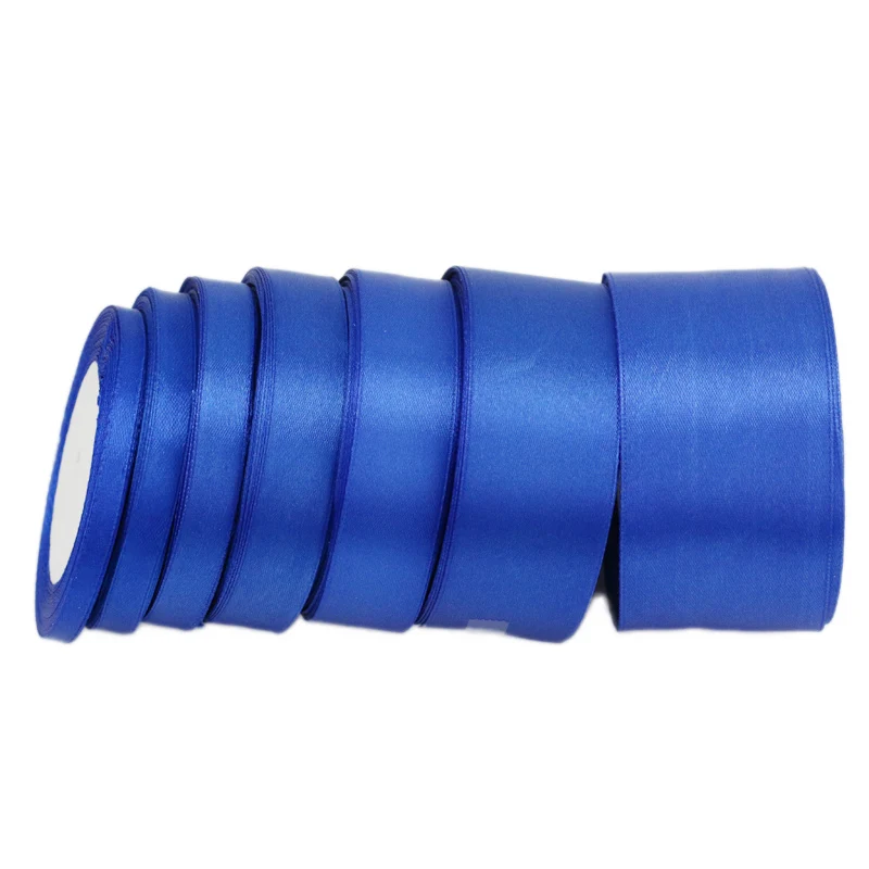 Blue Ribbon 2 inch Ribbons for Crafts Gift Ribbon Satin Blue Solid Ribbon  Roll 2 in x 25 Yards