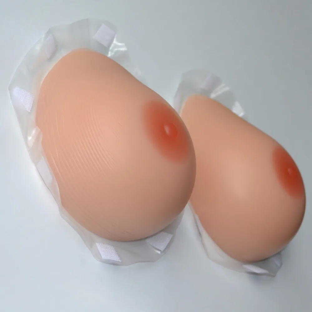 1800g/Pair Artificial Soft Real Feeling Silicone Breast Form Not Adhesive Chest Prosthesis Breast Enhancer For Mastectomy