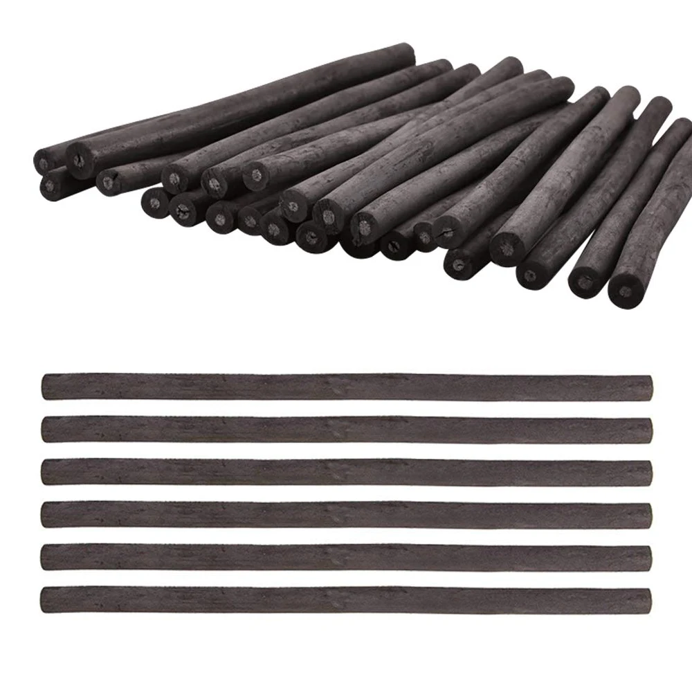 XRHYY Artist Willow Charcoal Sticks Water Basic Natural Charcoal  Cotton Charcoal Sketch Pen Sketch Charcoal Bar For School Art