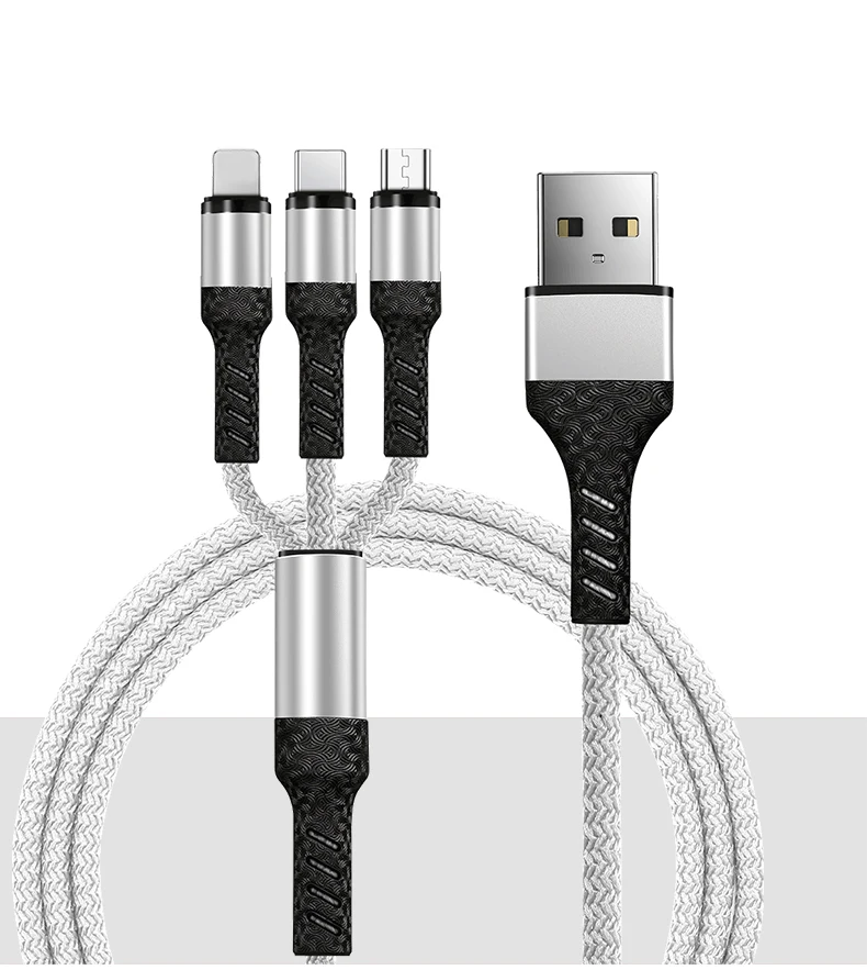 3 в 1, USB кабель для iPhone, кабель для быстрой зарядки для Android, Micro usb type C, type-c, 3 в 1, кабели для мобильных телефонов, 1 м, шнур для зарядки