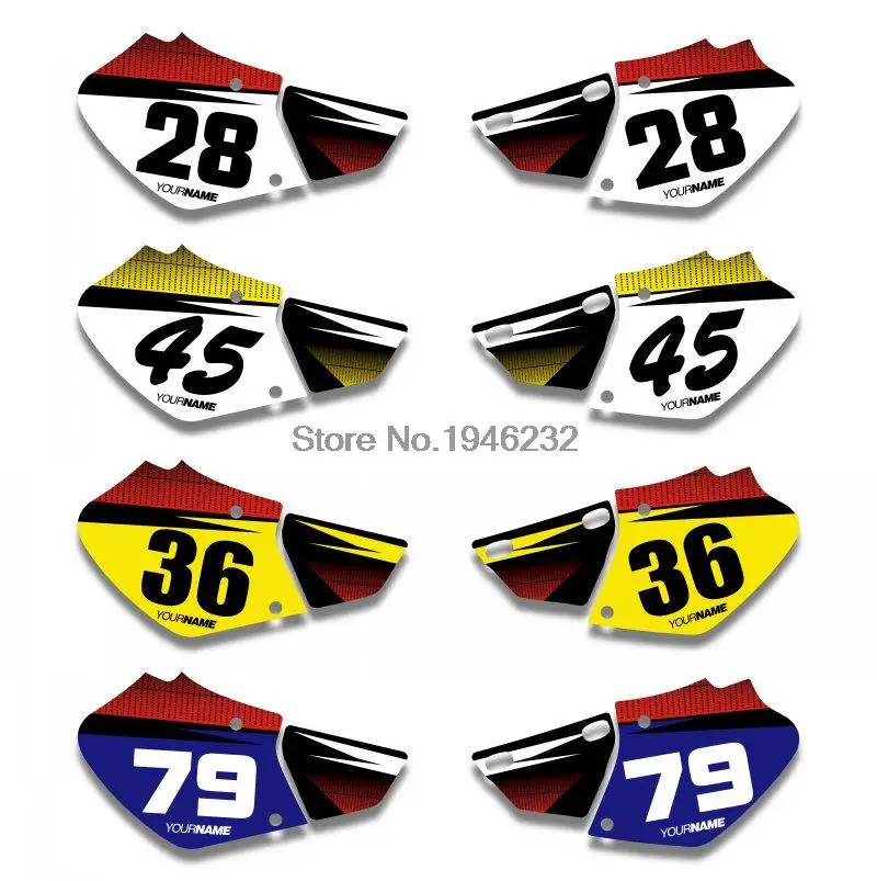 NICECNC Custom Number Plate Background Graphics Sticker &amp Decal For Honda XR250 XR400 1996 - 2004 1998 2000 2002 2003 XR 250 400 |