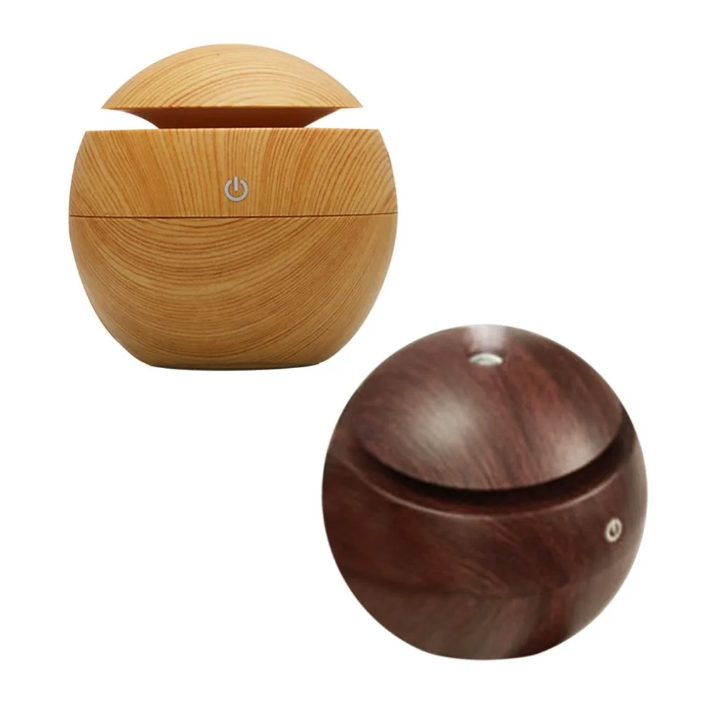 

130ML Portable Size Wooden Home Office Aroma Essential Oil Diffuser Ultrasonic USB Rechargeable Mist Humidifier