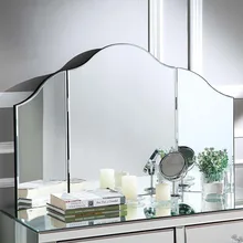 Современное Bevelled Edge стекло макияж зеркало мода Настольный Trifold туалетный косметический макияж зеркало тройное украшение зеркало