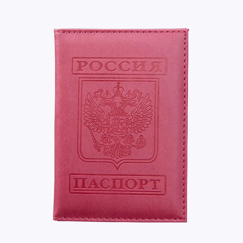 Women Russian Passport Cover Pu Leather Fashion Travel Pasport Case Covers For Passports High