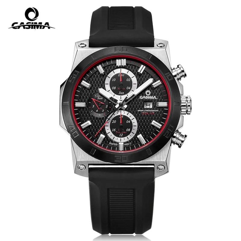 CASIMA cool sports men's watches fashion casual sports watch luxury brand silicone watch men's quartz watch waterproof 100M