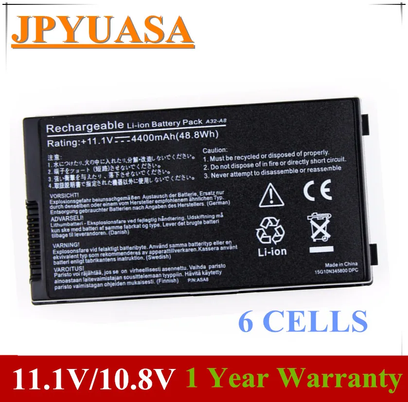 

7XINbox 11.1V Laptop Battery A23-A8 A32-A8 A8TL751 For ASUS A8 F8 Z99 N80 X80 A8000 A8E A8F A8Fm A8H F8Sn F8Sp Z99Fm Z99H X80Z