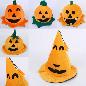 

New Halloween Pumpkin Hat Masquerade Dress Up Props Party Hats Caps Halloween Party Supplies