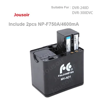 

Falcon Eyes Battery Holder Case MV-AD1 + 2pcs NP-F750A Batteries for FALCONEYES DVR-240D DVR-300DVC LED Ring Light CD30