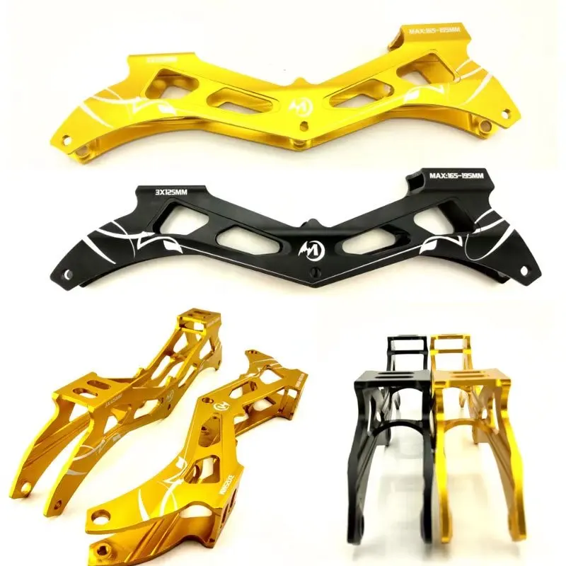 Asymmetric 125mm Wheel 3x125mm Inline Speed Skates Frame For Outdoor