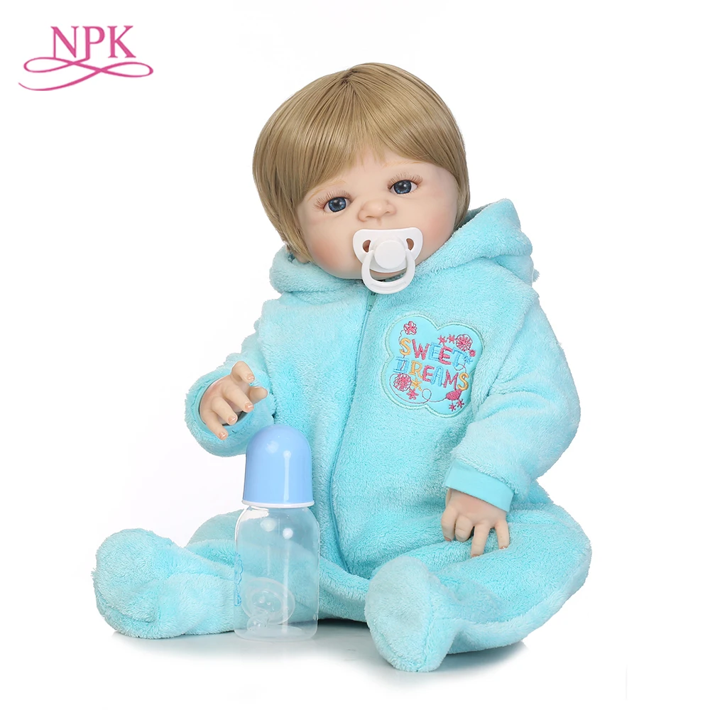 NPK bebe reborn doll 47cm soft silicone reborn baby dolls com corpo de silicone menina baby dolls Christmas gifts lol surprice