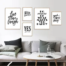 Black And White Pictures Canvas Abstract Painting Quotes Posters And Prints Living Room Poster Quote Wall Prints Decor Unframed