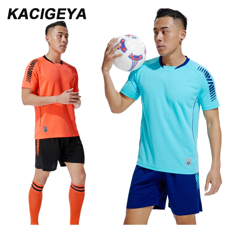 

Suit Man Football Jersey Training Sport Team Game Soccer Jersey Set Customize Name Number Breathable Short Sleeves Running Sets