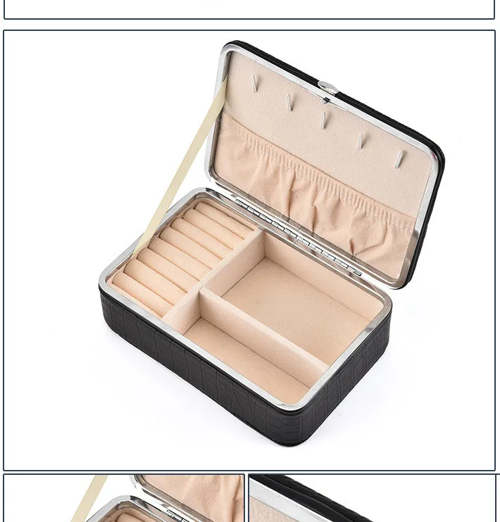 Дорожная коробочка для ювелирных украшений косметические ювелирные украшения для макияжа коробка серьги дисплей кольца Органайзер