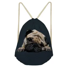 ThiKin Pud Dog школьный мешочек с кулиской для девочек милые звери-Ленивцы с принтом женские сумки для хранения Mochila Cinch сумки на плечо