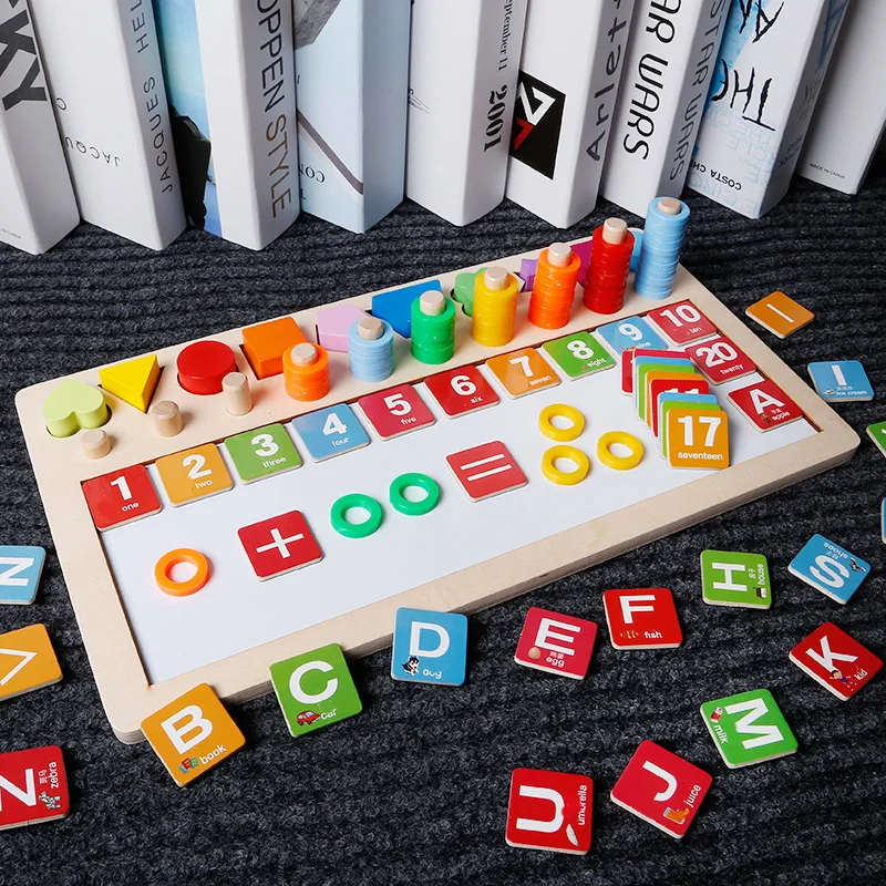 Children Wooden Montessori Materials Learning Count Numbers Matching Digital Shape Match Drawing board Education Math Toys Children Wooden Montessori Materials Learning Count Numbers Matching Digital Shape Match Drawing board Education Math Toys